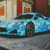 Blue Maserati MC20 Diamond Painting