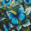 Blue Monarch Butterflies Diamond Painting