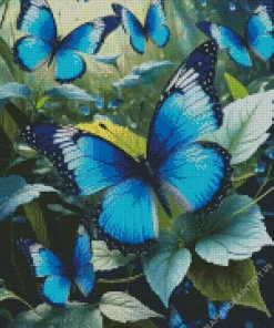 Blue Monarch Butterflies Diamond Painting