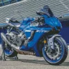 Blue Motorbike Diamond Painting