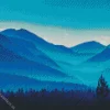 Blue Mountain Diamond Painting