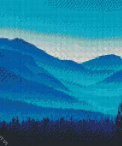 Blue Mountain Diamond Painting