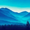 Blue Mountain Diamond Painting