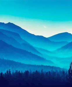 Blue Mountain Diamond Painting