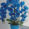 Blue Orchid Pot Diamond Painting