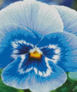 Blue Pansy Flower Diamond Painting