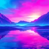 Blue Pink And Purple Sunset Diamond Painting