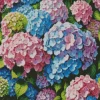 Blue Pink Hydrangea Diamond Painting