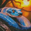 Blue Pit Viper Diamond Painting