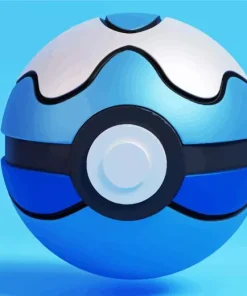 Blue Pokeball Diamond Painting