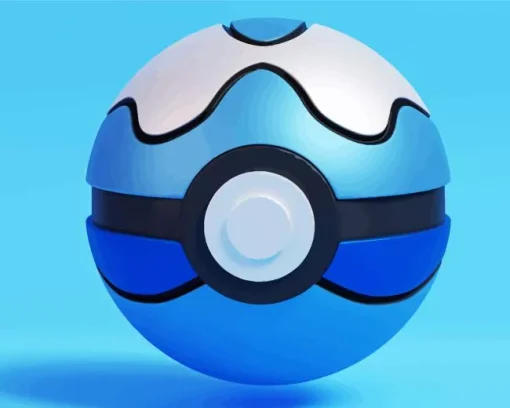 Blue Pokeball Diamond Painting