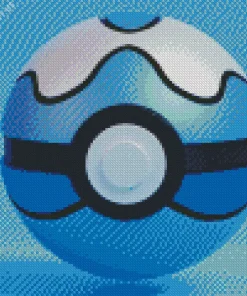 Blue Pokeball Diamond Painting