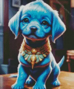 Blue Puppy Diamond Painting