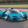 Blue Race Car Diamond Painting