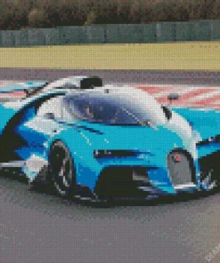 Blue Race Car Diamond Painting