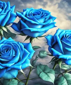 Blue Roses Diamond Painting