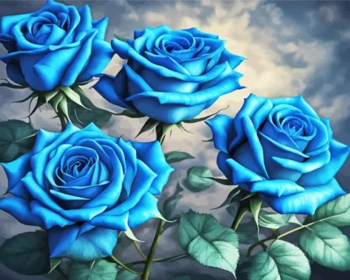 Blue Roses Diamond Painting