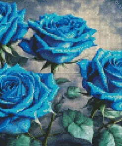 Blue Roses Diamond Painting