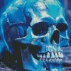 Blue Skull Diamond Painting