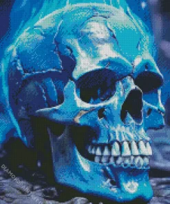 Blue Skull Diamond Painting