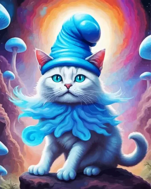 Blue Smurf Cat Diamond Painting