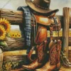 Boots And Cowboy Hat Diamond Painting