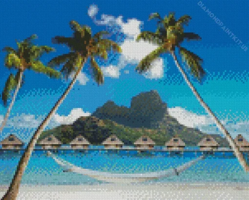 Bora Bora Huts Diamond Painting