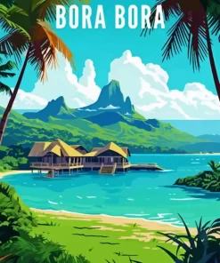 Bora Bora Poster Diamond Painting