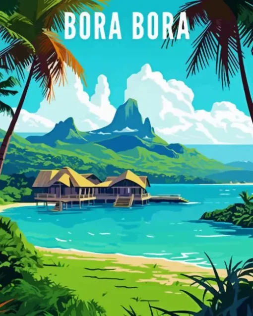 Bora Bora Poster Diamond Painting