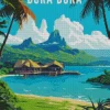 Bora Bora Poster Diamond Painting