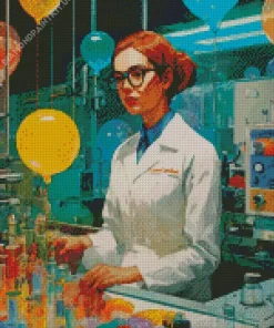 Chemical Engineer Lady Diamond Paintings