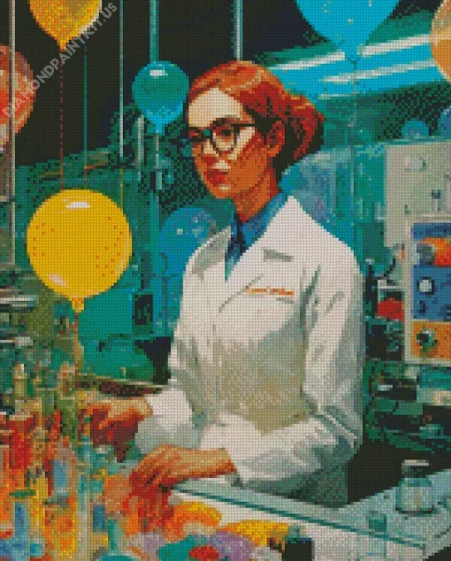 Chemical Engineer Lady Diamond Paintings