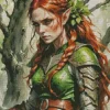 Cool Elf Female Warrior Art Diamond Painting