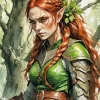 Cool Elf Female Warrior Art Diamond Painting