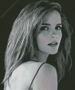 Emma Watson Monochrome Diamond Painting