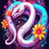 Flower Snake Art Diamond Painting