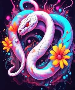 Flower Snake Art Diamond Painting