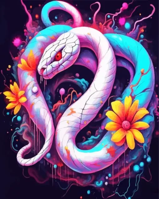 Flower Snake Art Diamond Painting