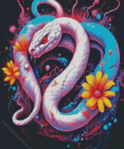 Flower Snake Art Diamond Painting