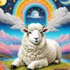 Fluffy Lamb Art Diamond Painting