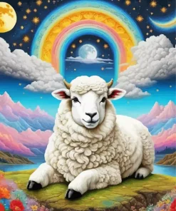 Fluffy Lamb Art Diamond Painting