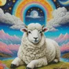 Fluffy Lamb Art Diamond Painting