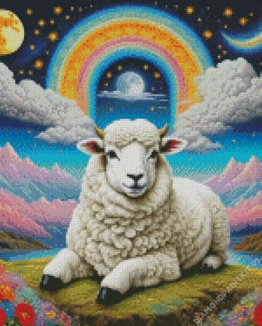 Fluffy Lamb Art Diamond Painting