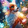 Fox And Butterfly Art Diamond Painting