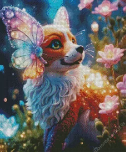 Fox And Butterfly Art Diamond Painting