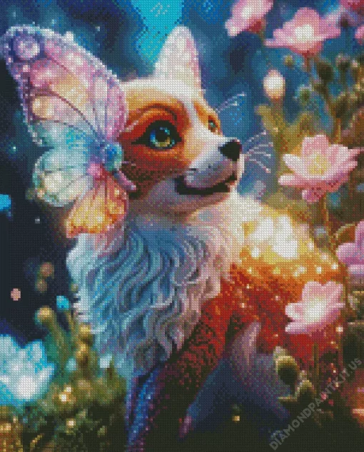 Fox And Butterfly Art Diamond Painting