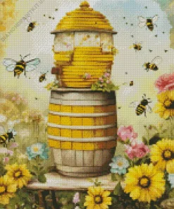 Honey Bee Hive Diamond Painting