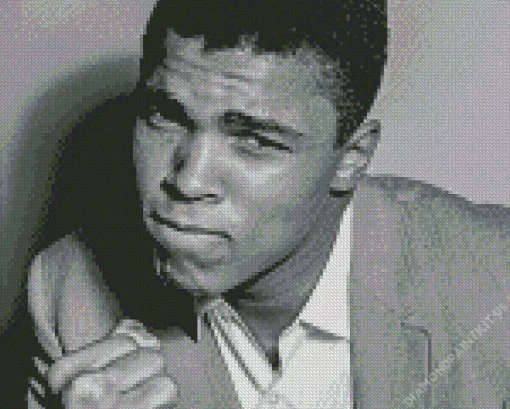 Monochrome Muhammad Ali Diamond Painting