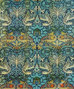 Peacock And Dragon William Morris Diamond Painting