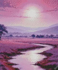 Purple Landscape Diamond Painting